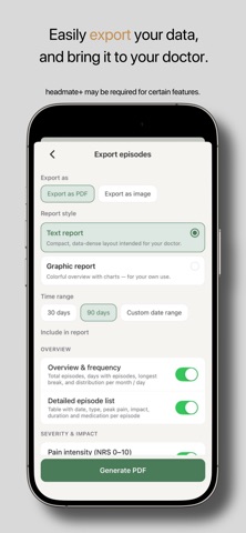 Headmate: Headache diary screenshot