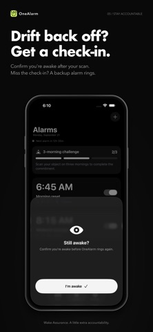 OneAlarm: Scan to Wake Up Screenshot 5 of 6
