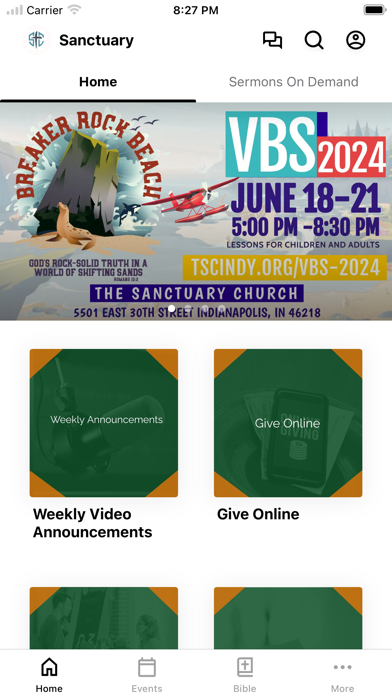 Sanctuary Church Indianapolis Screenshot