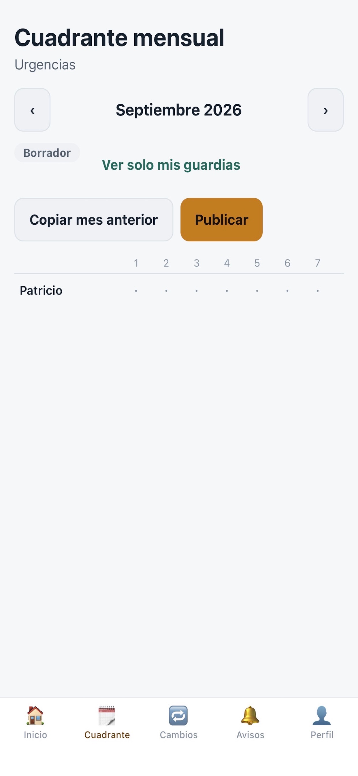 Screenshot 2 of Cuadrante de Guardias