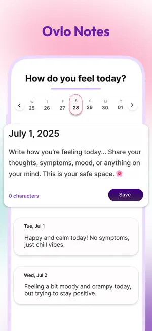 OVLO Tracker: Period & Cycle screenshot 4