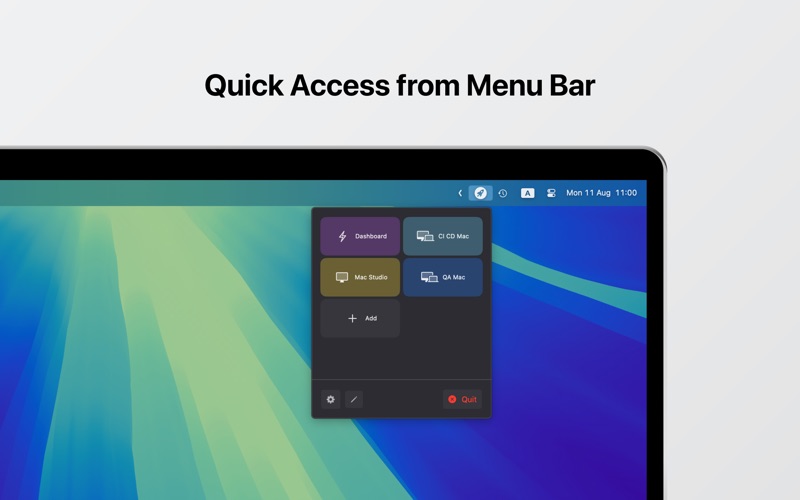 Launchie: Menu Bar Bookmarks app screenshot