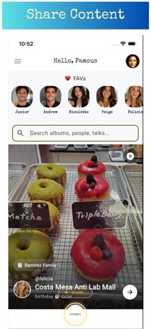 Famous™ app screenshot