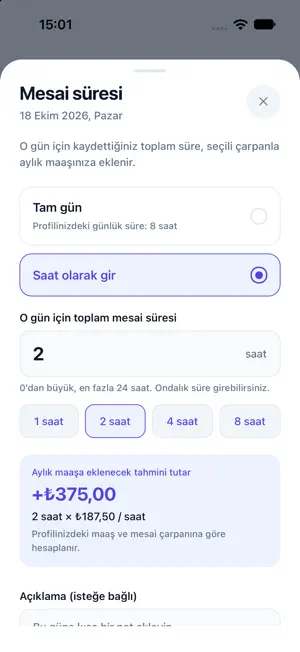Mesai Takvim screenshot 2