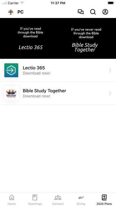 The Parkland Chapel iPhone screenshot 4 - Education app