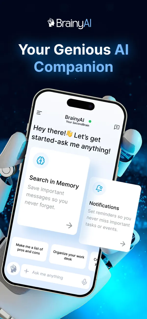 #1. Smart AI Chatbot – BrainyAI (iOS) โดย: Oleg Dmytruk