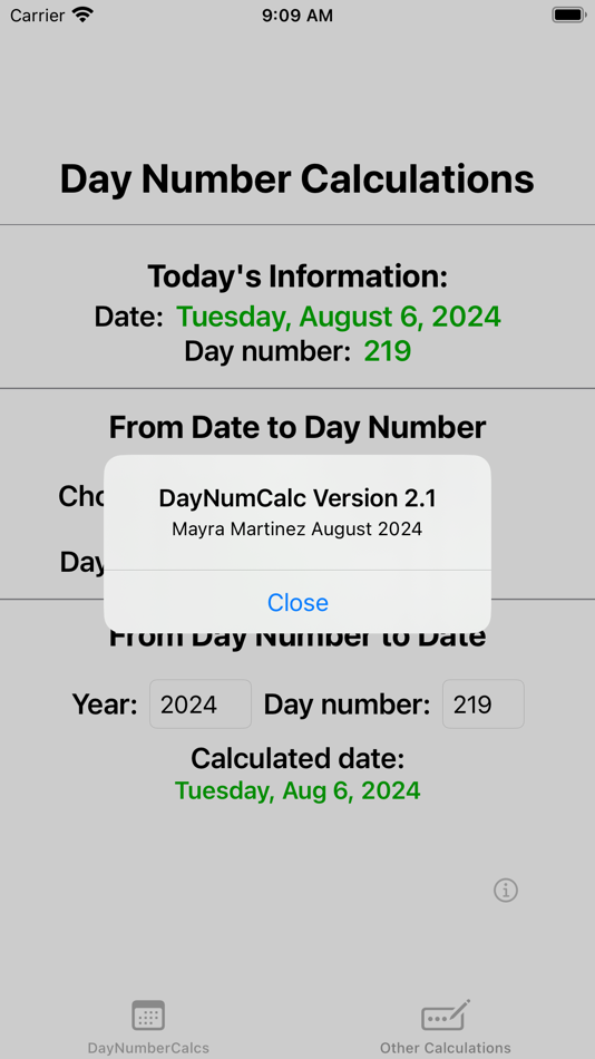 #2. DayNumCalc (iOS) 由: Mayra M Martinez