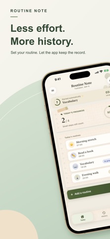 Routine Note: Habit Tracker Screenshot 1 of 4