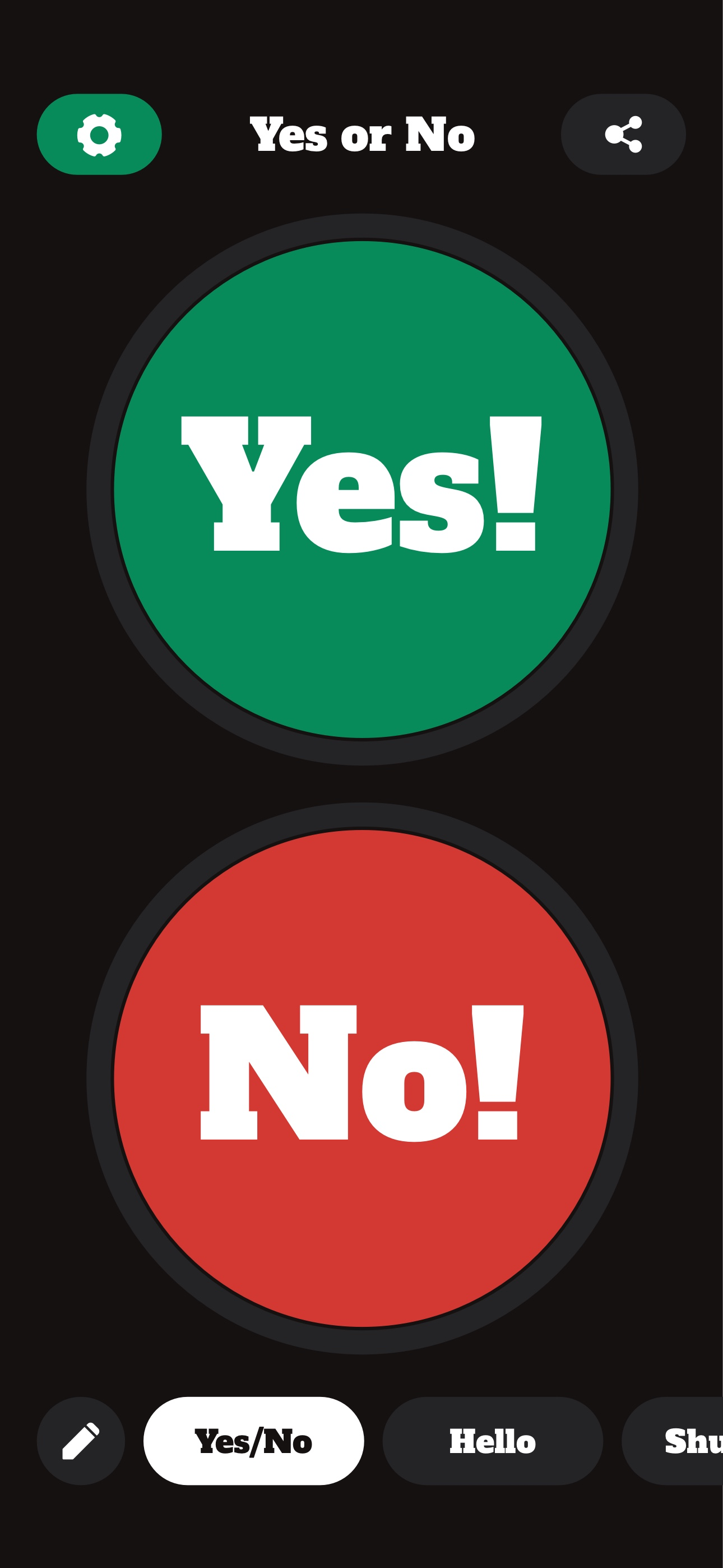Yes Button - Yes or No Buttons