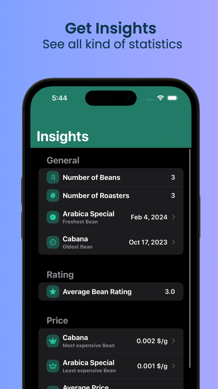 Coffee Bean Tracker - Vault