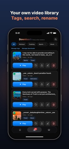 Social Saver: Video Downloader iPhone screenshot