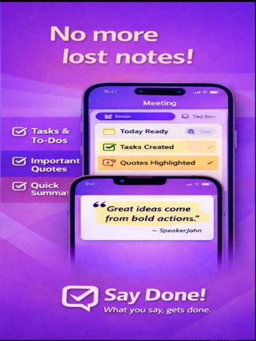 SayDone! Voice Recorder iPad screenshot