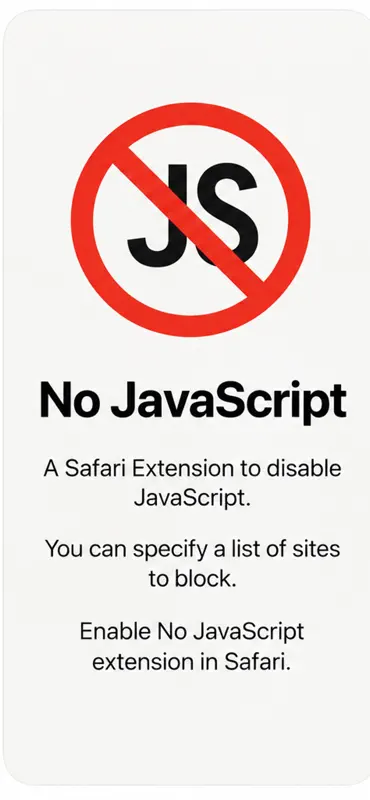 No JavaScript: Safari Blocker screenshot 1 of 3