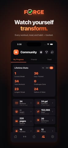 FORGE - Habits & Fitness screenshot