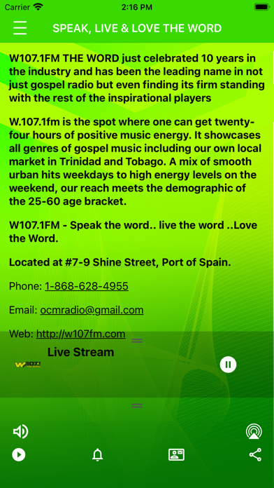 W107FM Screenshot