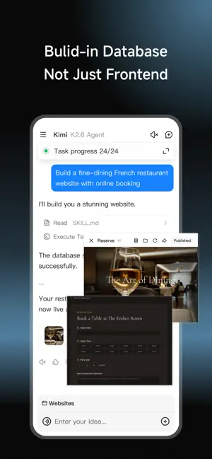 Kimi - Kimi K2.6 is Live iPhone screenshot 3