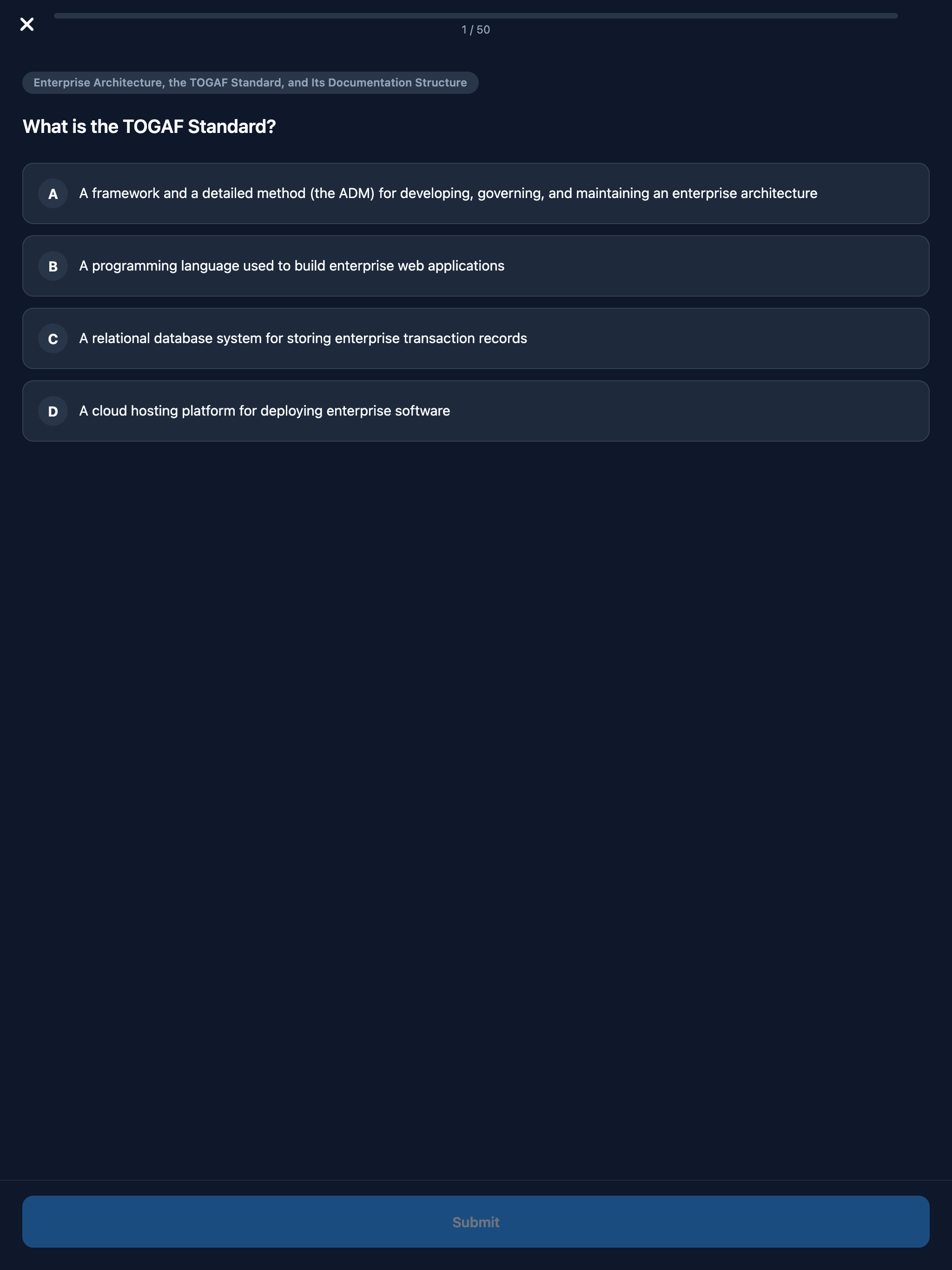 TOGAF 10 Foundation Prep screenshot 8