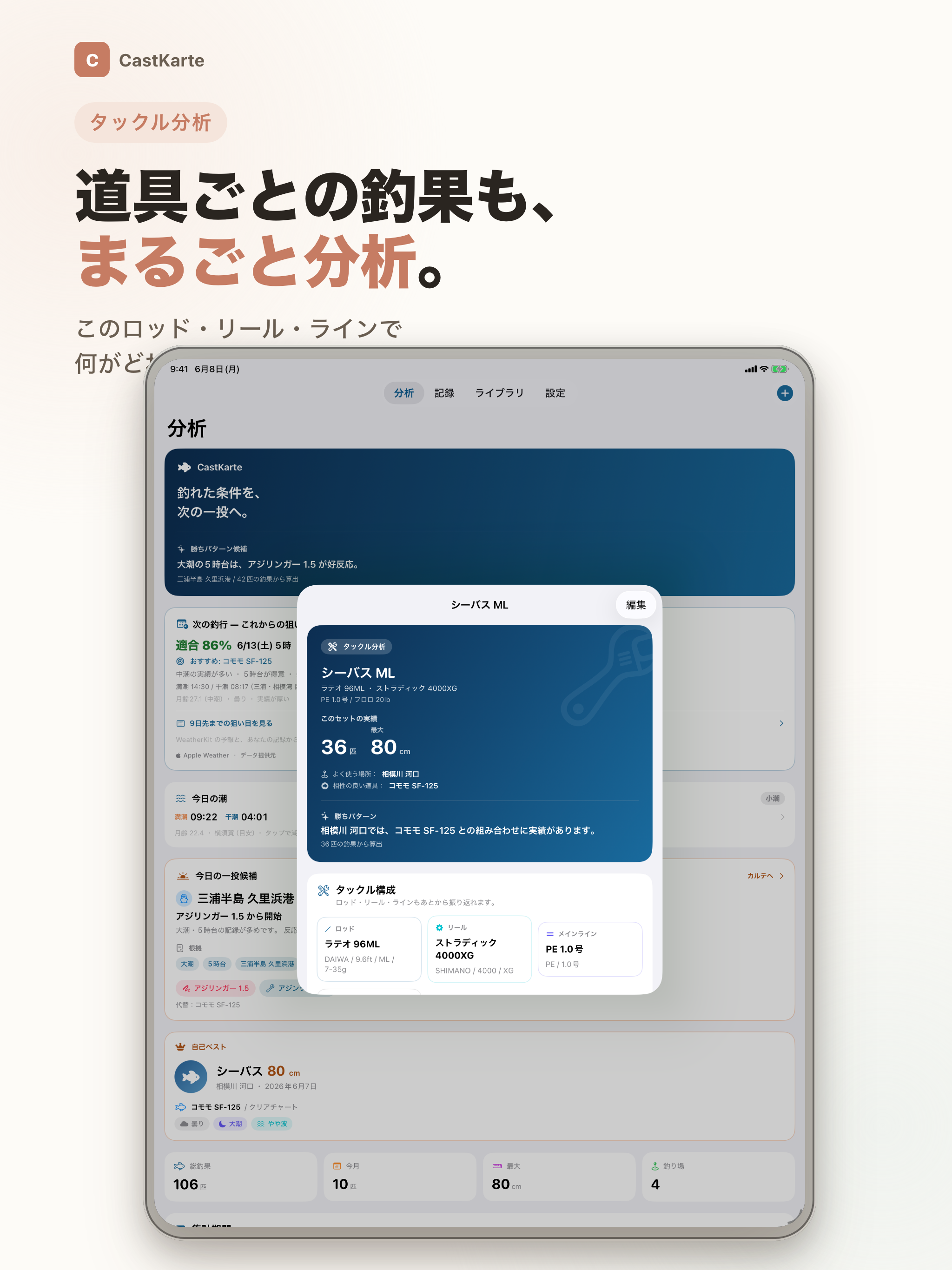 釣り 潮見表・釣果記録・釣行予報 - CastKarte