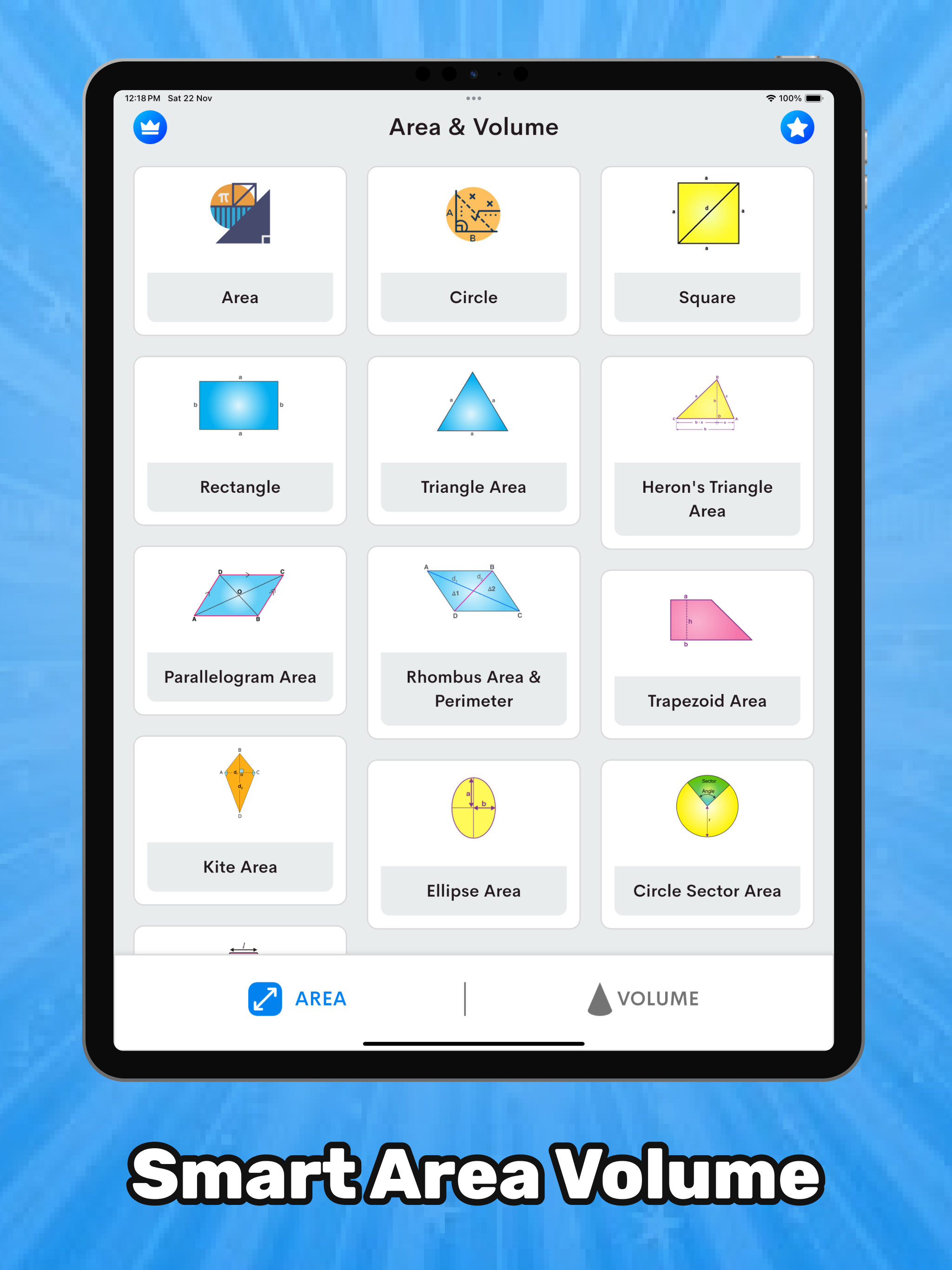 Area volume calculators