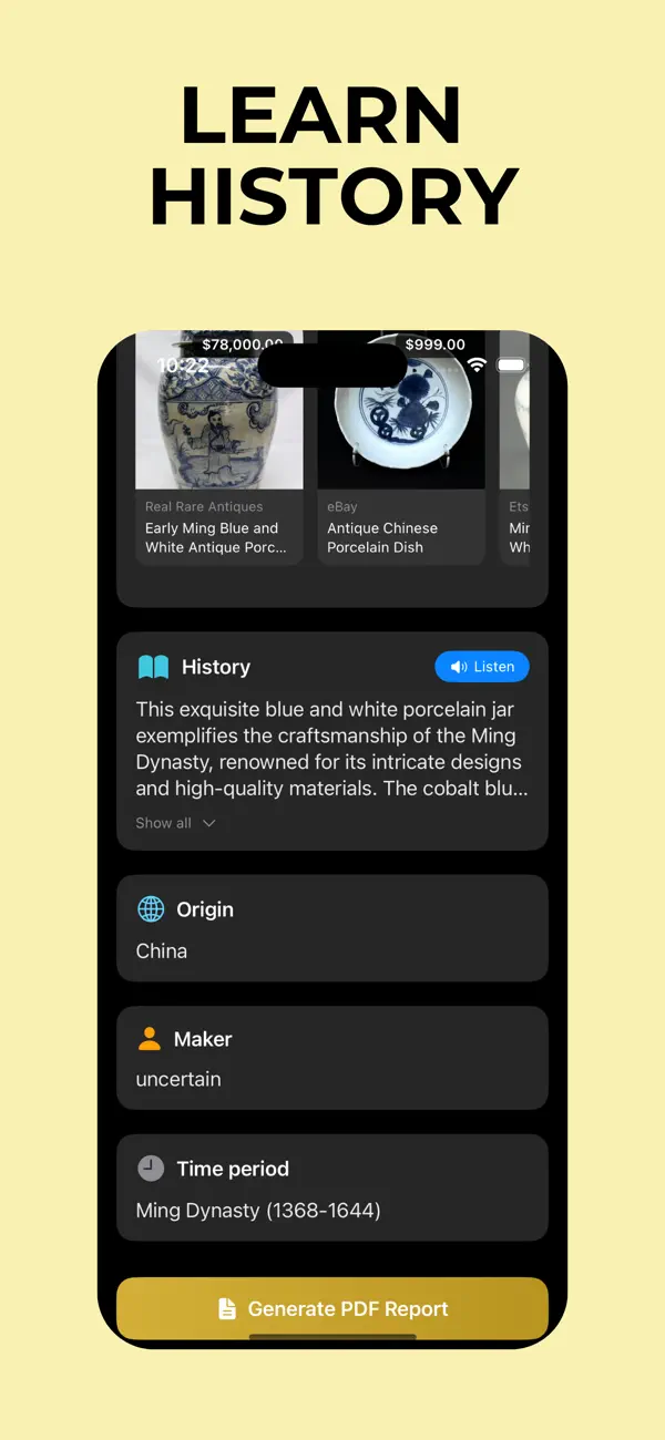 #4. Antique Identifier & Value (iOS) Podle: OBZENA LLC