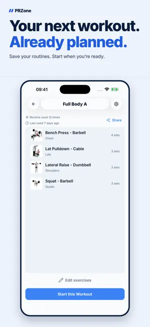 Gym Log Workout Tracker PRZone screenshot 4