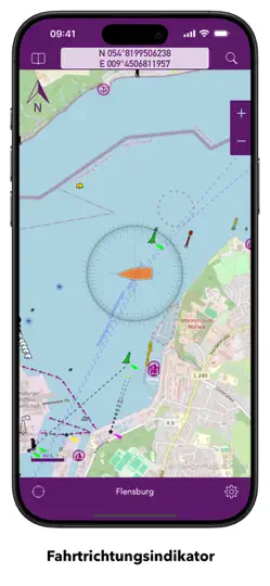 Скриншот OpenSeaMap на iPhone 2
