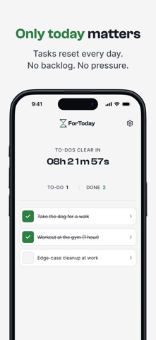 ForToday: Daily Reset To-Do screenshot