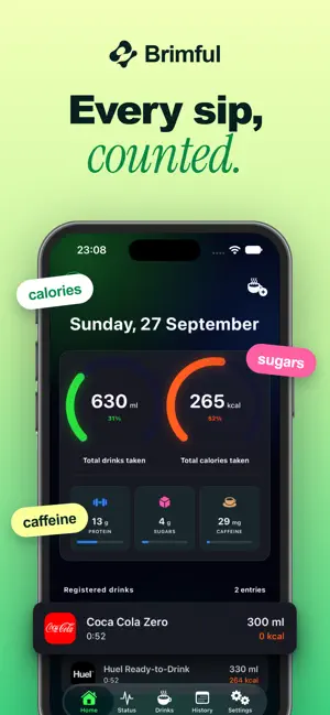 Brimful: Calorie Tracker screenshot 1