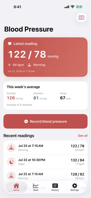 BP Memo - Blood Pressure Log screenshot 1