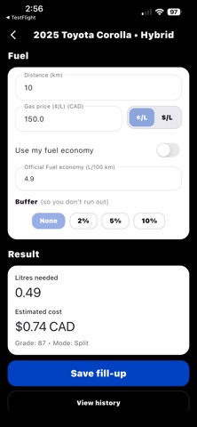 Fuel Plan screenshot