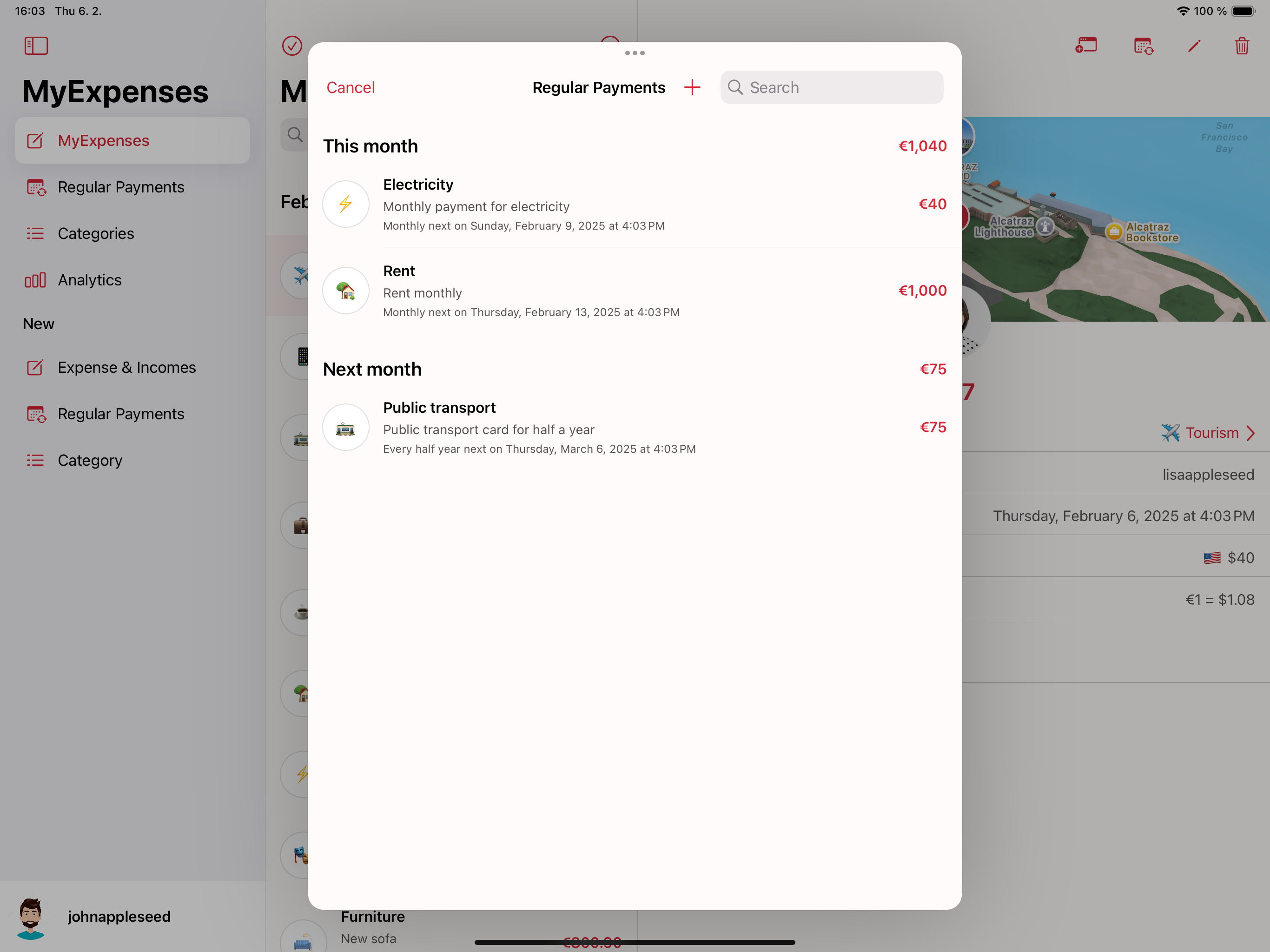 MyExpenses app