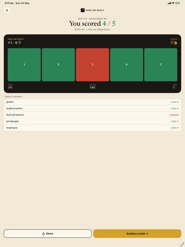 Fake or Real iPad screenshot
