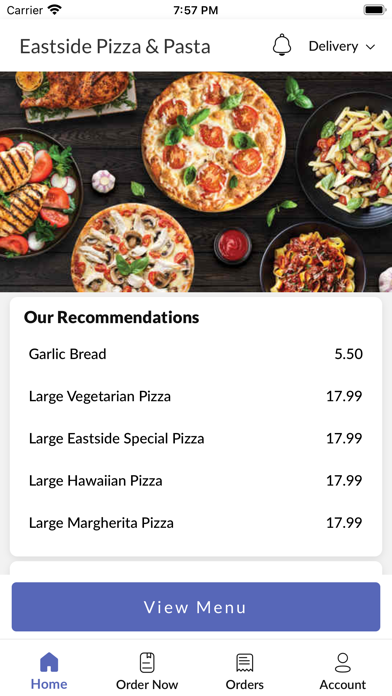 Eastside Pizza & Pasta Screenshot