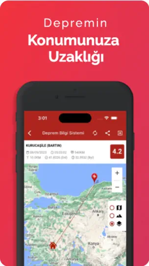Deprem Bilgi Sistemі iPhone Ekran Görüntüsü 4