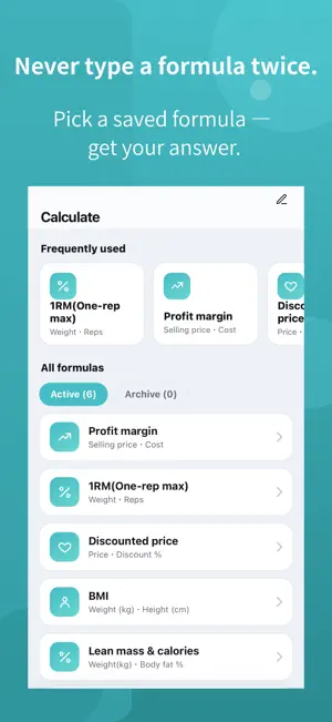 Calcraft - Formula calculator screenshot 1