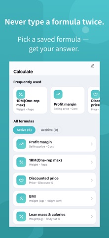 Calcraft - Formula calculator iPhone screenshot
