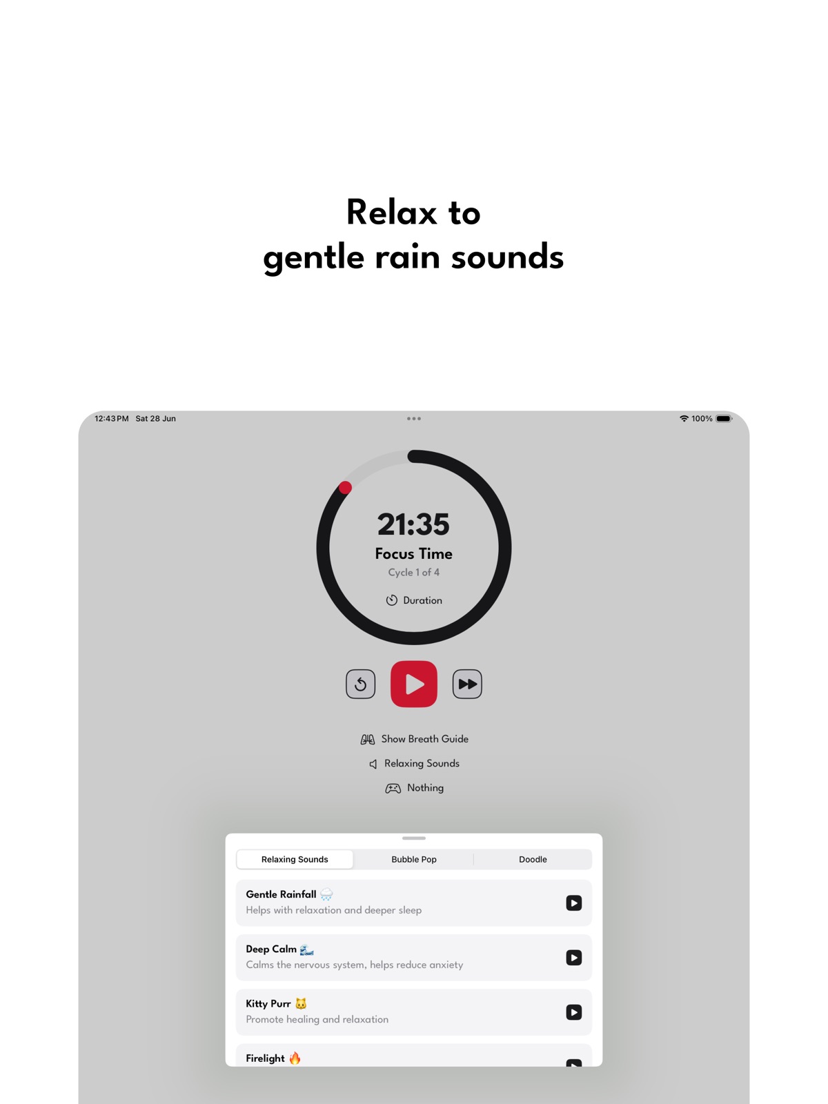 Focus Timer: Pomodoro ipad screenshot 2