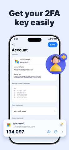 Authenticator 2FA by GA iPhone screenshot 4
