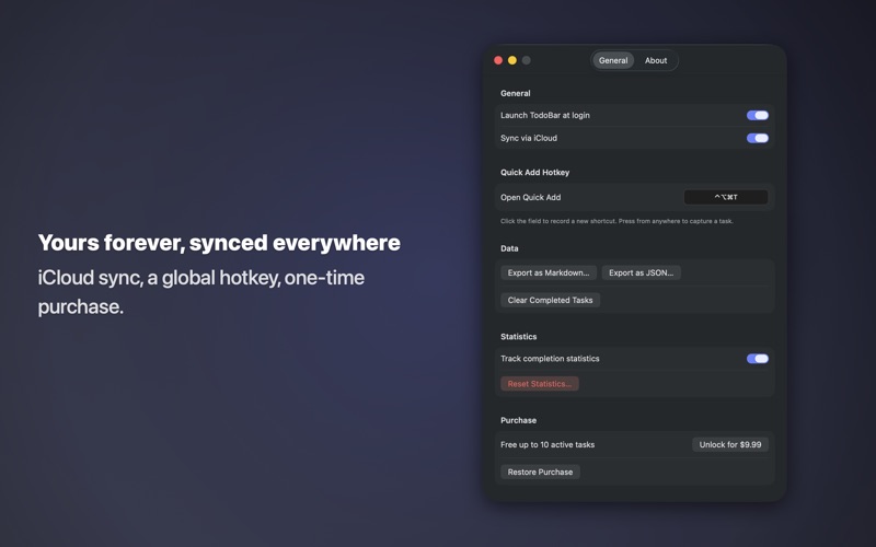 TodoBar screenshot 4