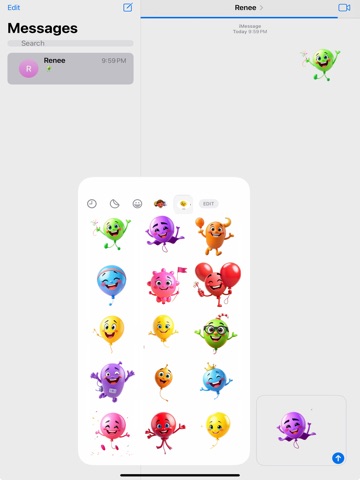 Pop Balloon Stickers iPad screenshot