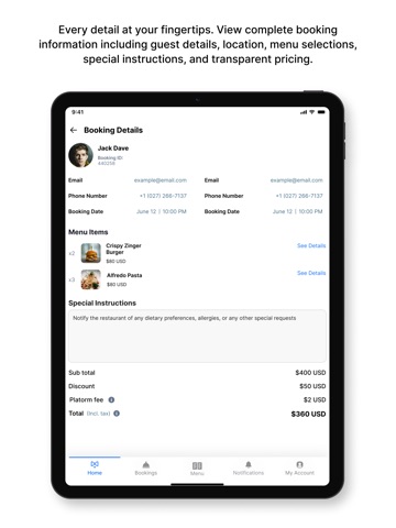 Ready to Dine iPad screenshot