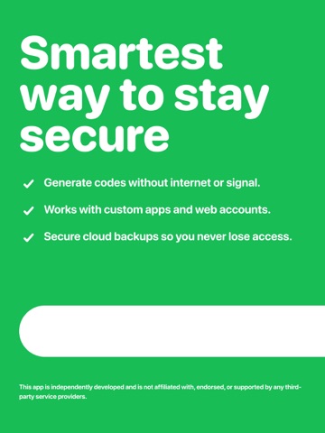 Authenticator App° iPad screenshot