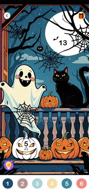 Halloween Color by Number Game screenshot 6