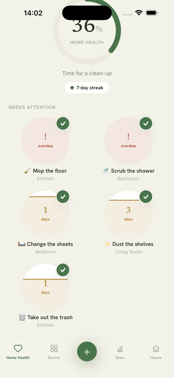 Screenshot #1 pour Home Health: Clean Tracker