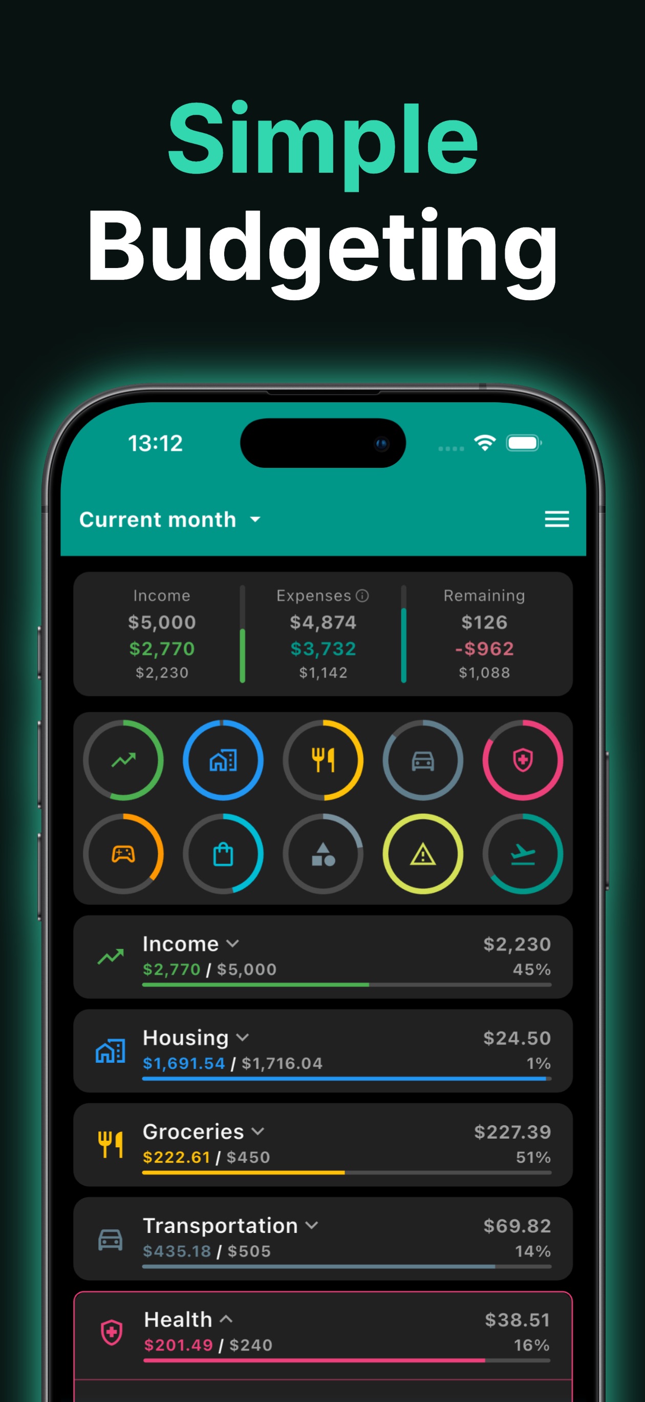 Budgetum: Budget Planner screenshot 1