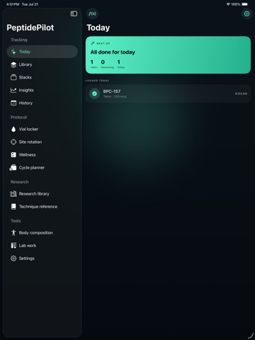PeptidePilot: Peptide Tracker