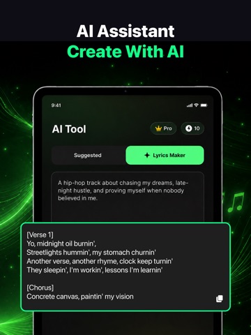 Sutunes: AI Music & Song Maker iPad screenshot