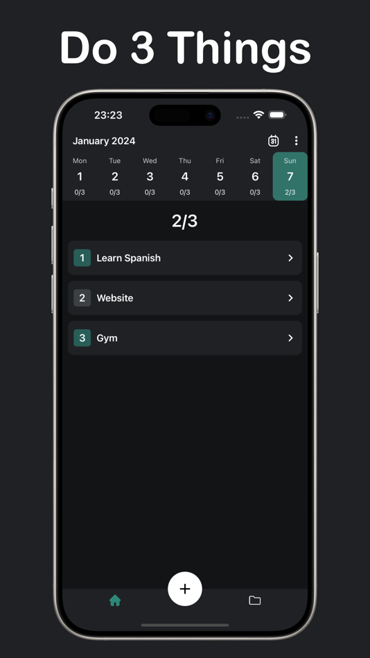 #1. 3Things - Daily Todo List (iOS) 由: Alexander Stolte