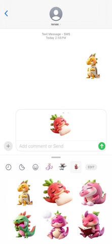 瞌睡的火龙果贴纸 screenshot
