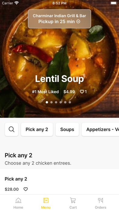 Charminar Indian Grill & Bar iPhone screenshot 2 - Food & Drink app
